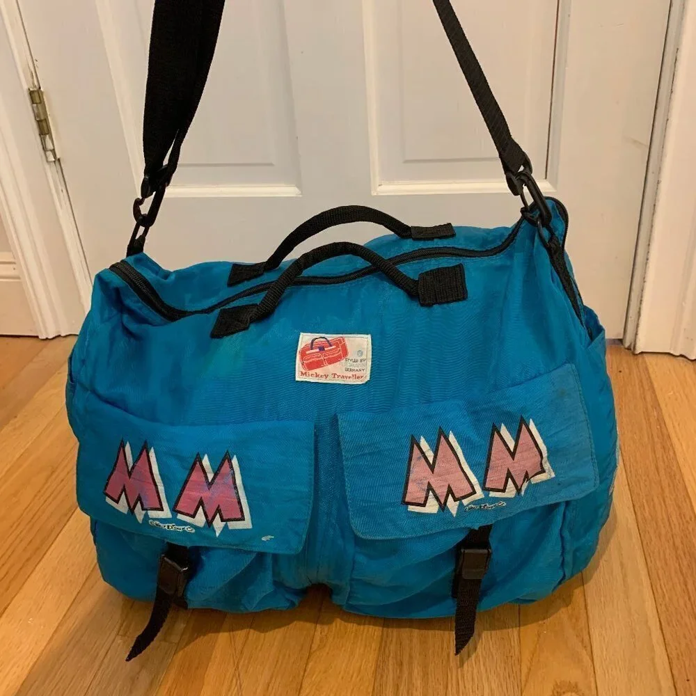Vintage Disney Micky Mouse Duffle Bag Travel Bag